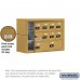 Salsbury Cell Phone Storage Locker - with Front Access Panel - 3 Door High Unit (8 Inch Deep Compartments) - 8 A Doors (7 usable) and 2 B Doors - Gold - Surface Mounted - Resettable Combination Locks